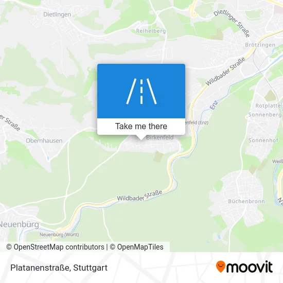 Карта Platanenstraße