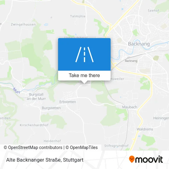 Карта Alte Backnanger Straße