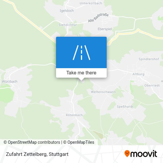 Карта Zufahrt Zettelberg