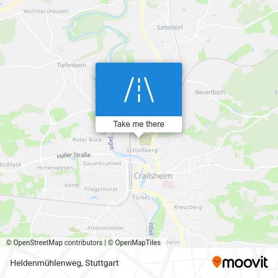 Heldenmühlenweg map