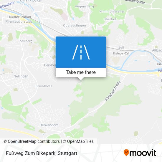 Карта Fußweg Zum Bikepark