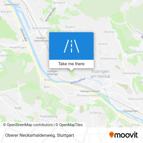 Карта Oberer Neckarhaldenweg