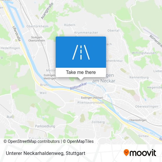 Unterer Neckarhaldenweg map