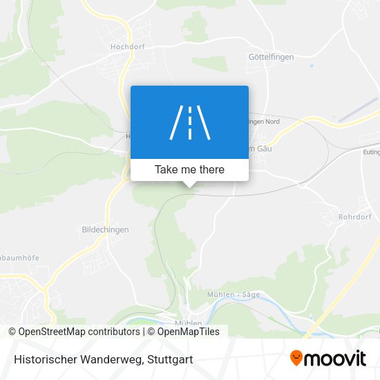 Historischer Wanderweg map