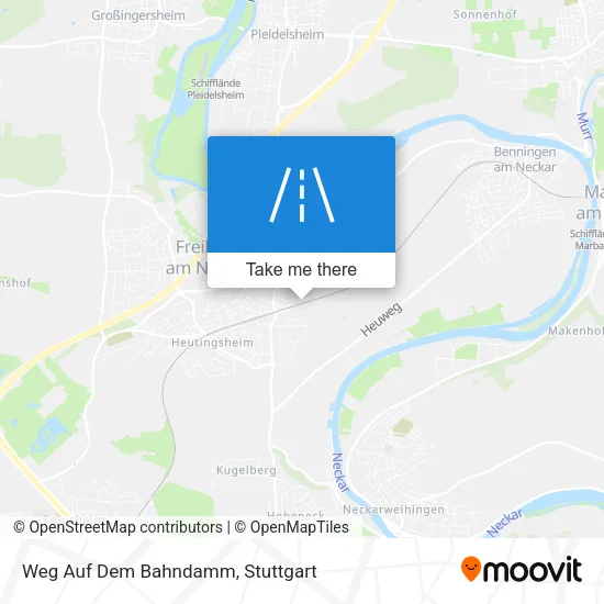 Карта Weg Auf Dem Bahndamm