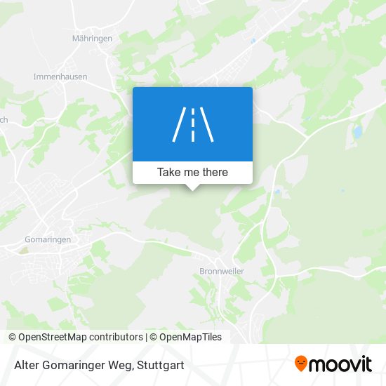 Alter Gomaringer Weg map