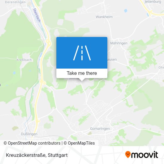 Kreuzäckerstraße map