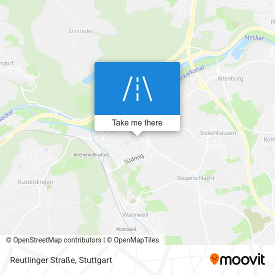 Карта Reutlinger Straße