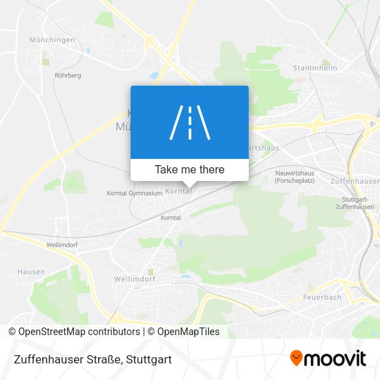 Карта Zuffenhauser Straße