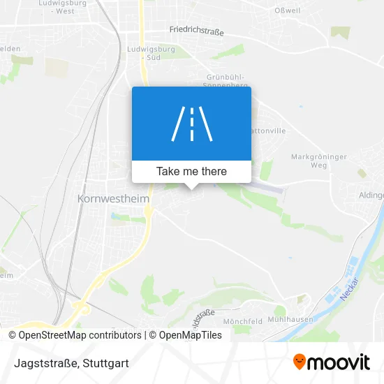 Карта Jagststraße