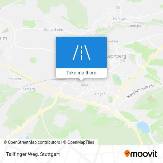 Карта Tailfinger Weg