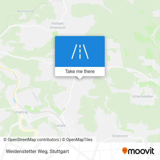 Карта Weidenstetter Weg