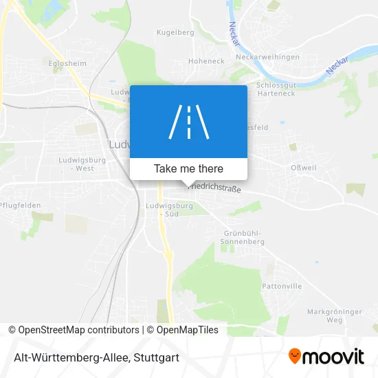 Карта Alt-Württemberg-Allee