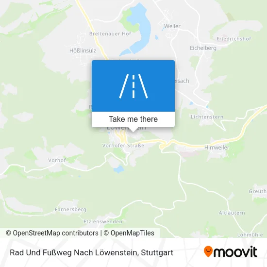 Карта Rad Und Fußweg Nach Löwenstein