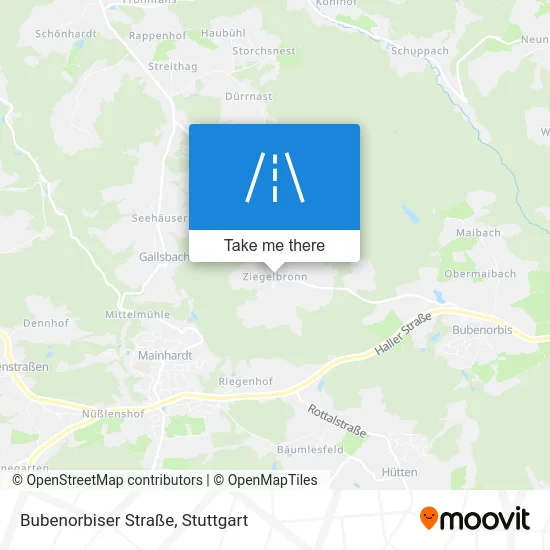 Карта Bubenorbiser Straße