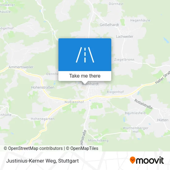 Карта Justinius-Kerner Weg