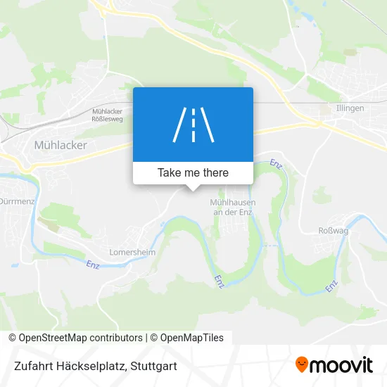 Карта Zufahrt Häckselplatz