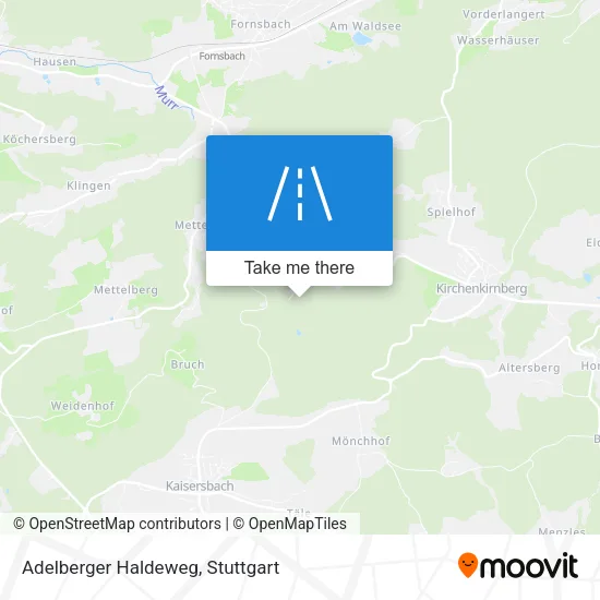 Adelberger Haldeweg map