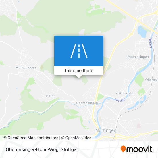 Oberensinger-Höhe-Weg map