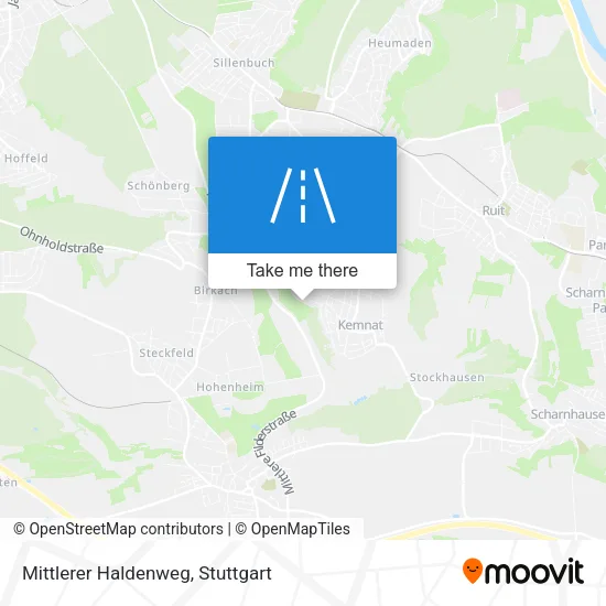 Карта Mittlerer Haldenweg