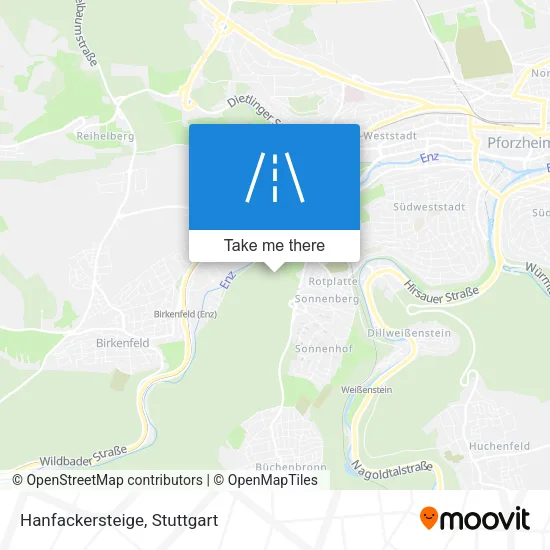 Hanfackersteige map
