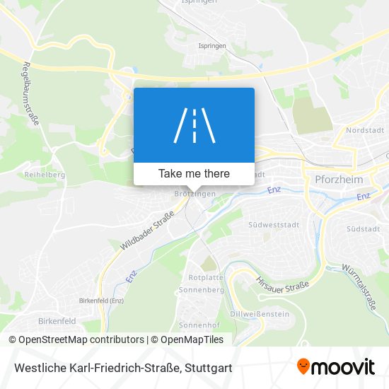 Westliche Karl-Friedrich-Straße map