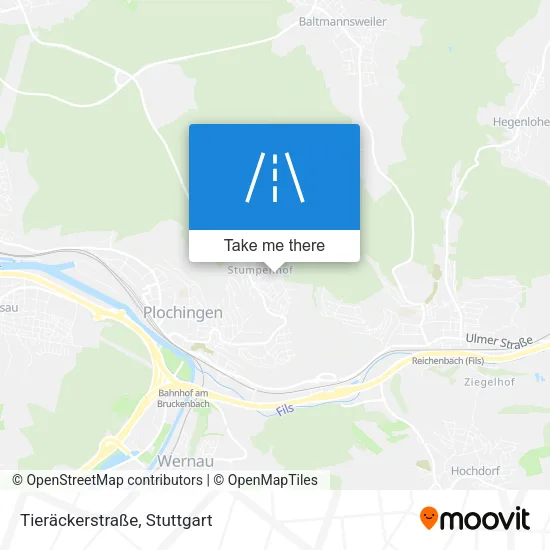 Карта Tieräckerstraße