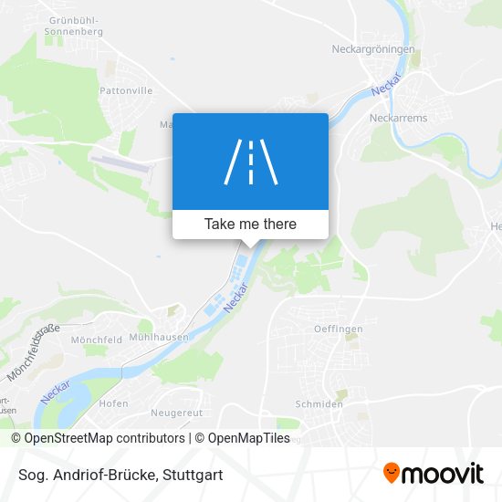 Sog. Andriof-Brücke map