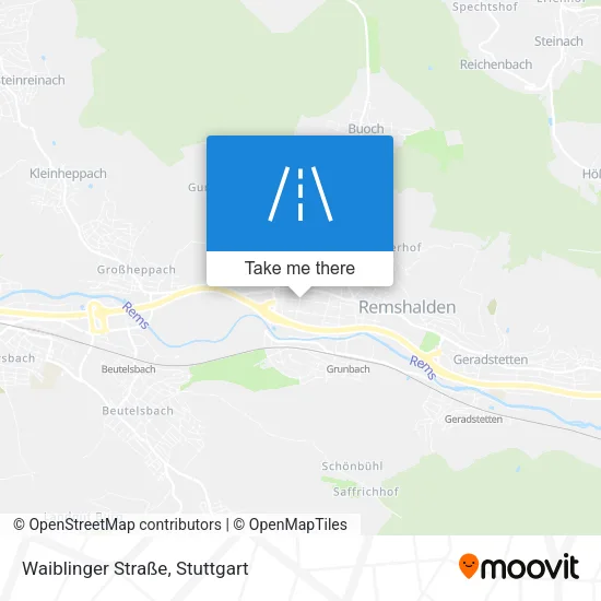 Карта Waiblinger Straße