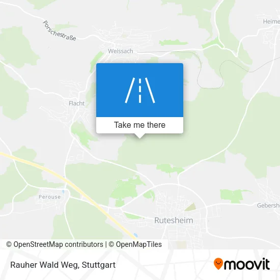 Rauher Wald Weg map