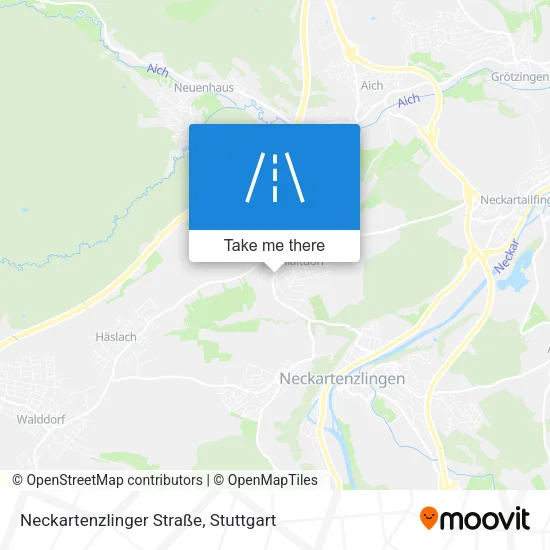 Карта Neckartenzlinger Straße
