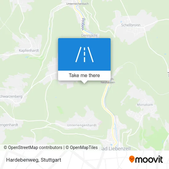 Hardebenweg map