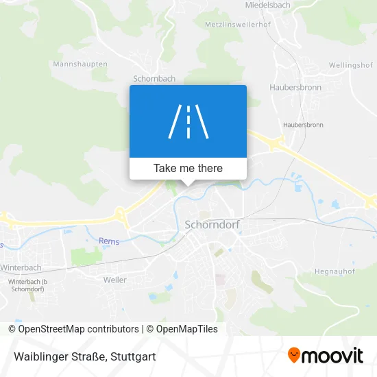 Карта Waiblinger Straße