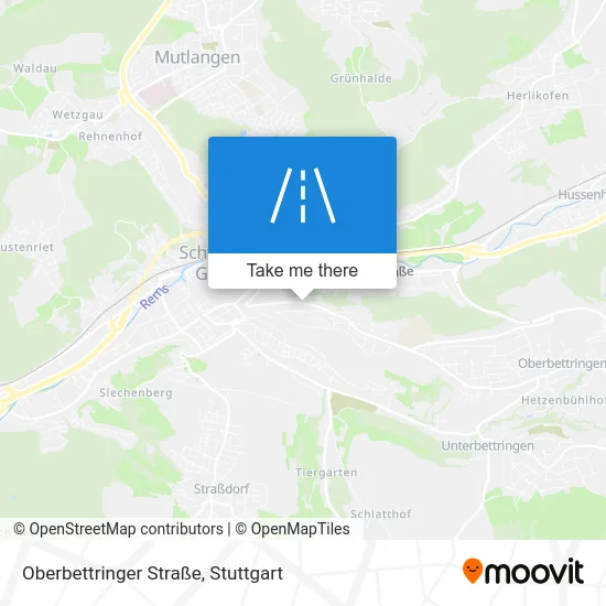 Карта Oberbettringer Straße