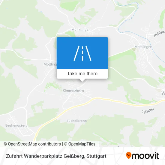Карта Zufahrt Wanderparkplatz Geißberg