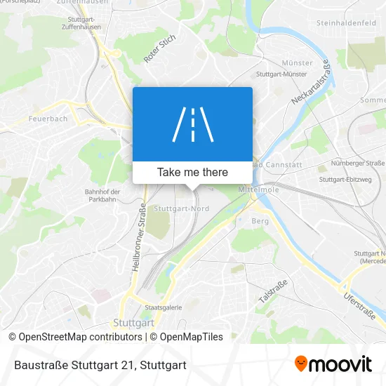 Карта Baustraße Stuttgart 21