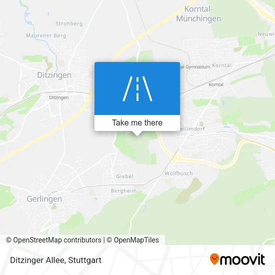 Карта Ditzinger Allee