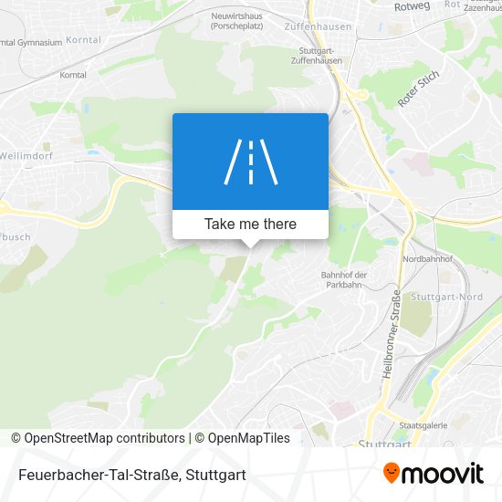 Feuerbacher-Tal-Straße map