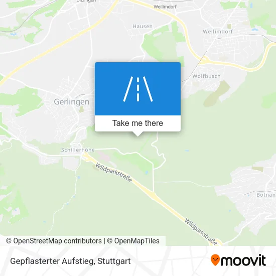 Карта Gepflasterter Aufstieg