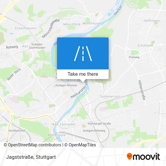 Карта Jagststraße