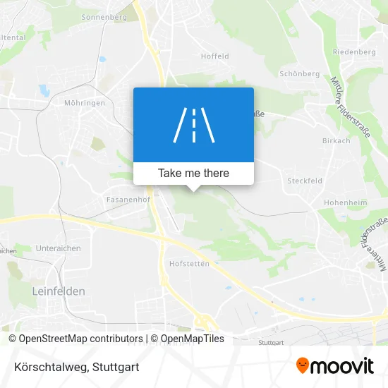 Карта Körschtalweg