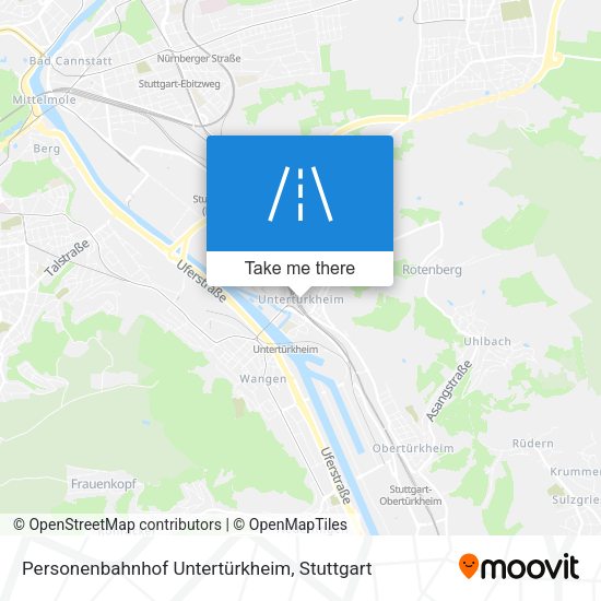Personenbahnhof Untertürkheim map