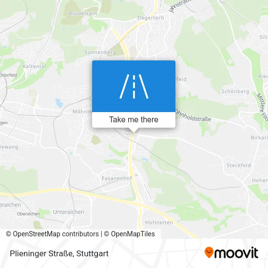 Карта Plieninger Straße