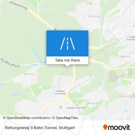 Карта Rettungsweg S-Bahn Tunnel