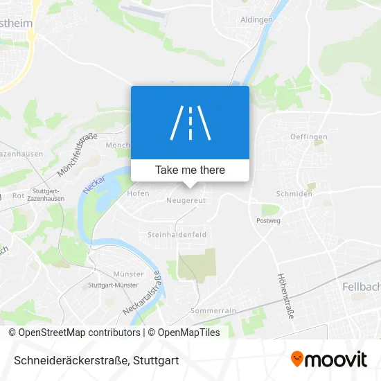 Карта Schneideräckerstraße