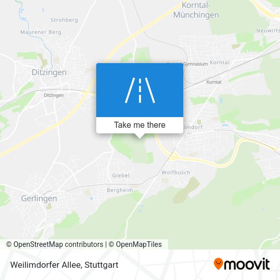 Карта Weilimdorfer Allee