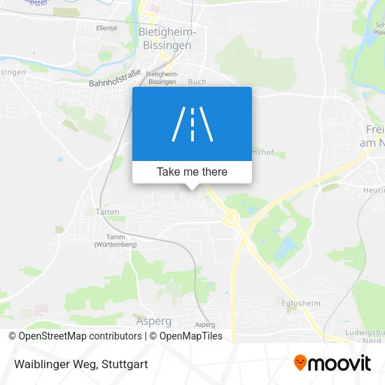Карта Waiblinger Weg