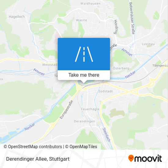 Карта Derendinger Allee