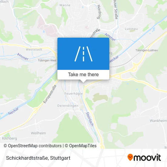 Карта Schickhardtstraße