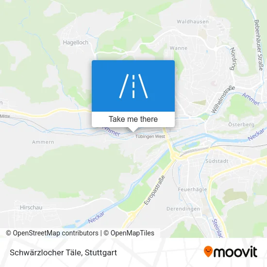 Карта Schwärzlocher Täle